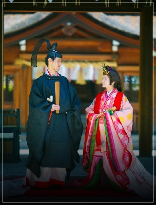 十二単と着物レンタルの雅ゆきで結婚式 京都観光
