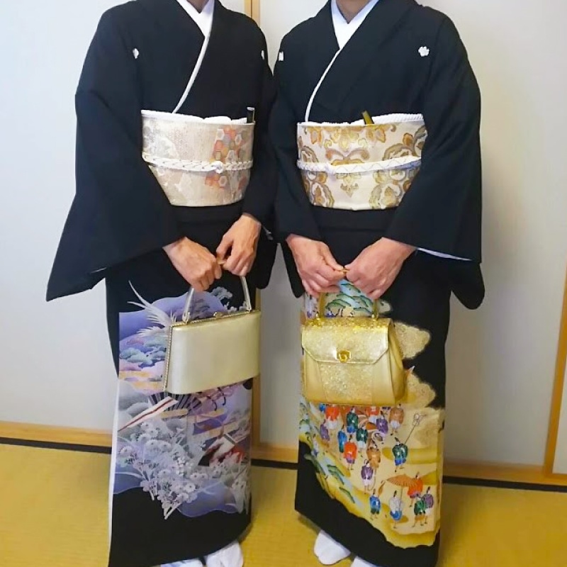 黒留袖 十二単と着物レンタルの雅ゆきで結婚式 京都観光